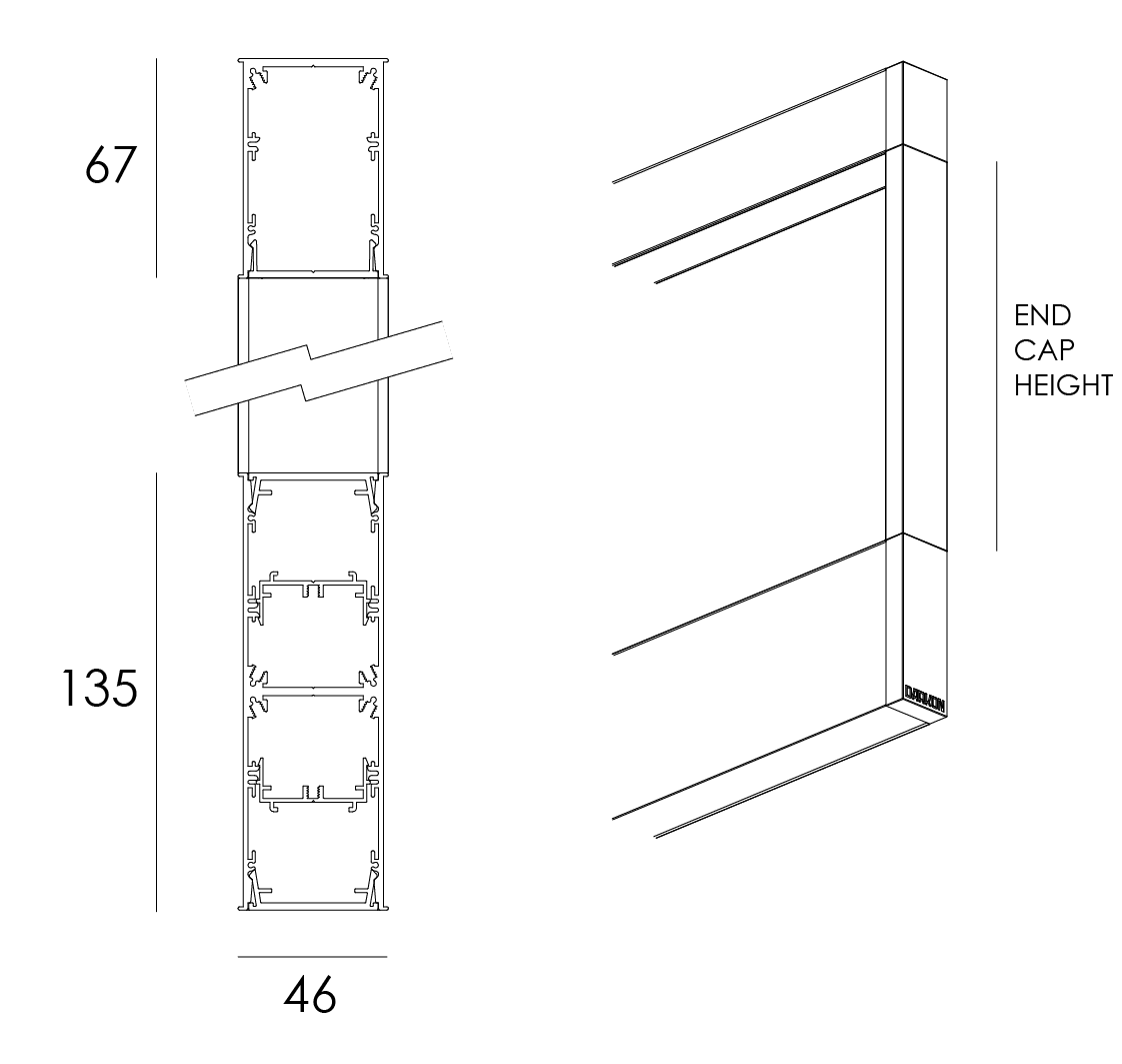 SLIM-H-LED-SUS-END-CAP
